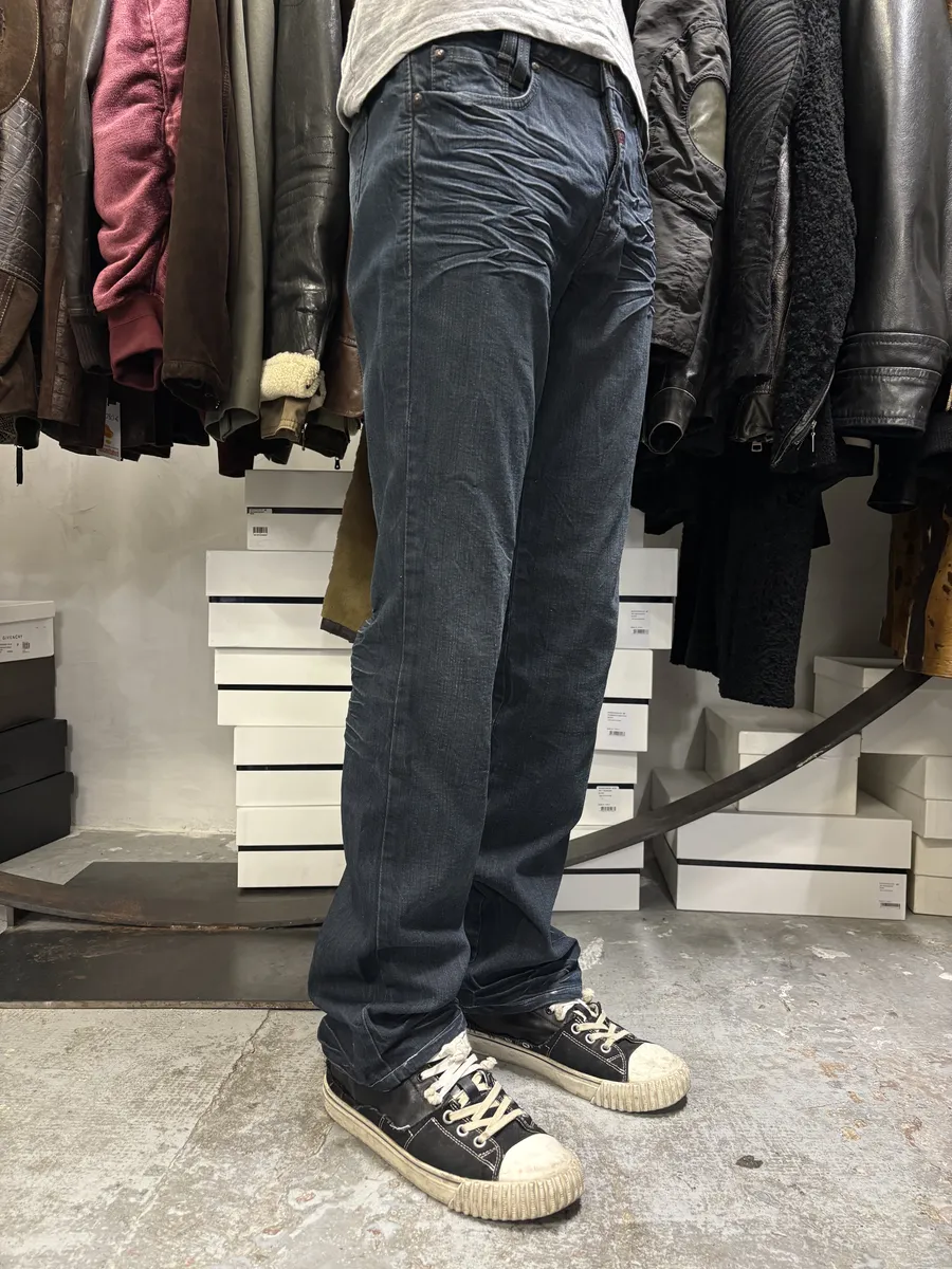 2000s Marithé + François Girbaud Blue Brut Distressed Denim Jeans - Image 4