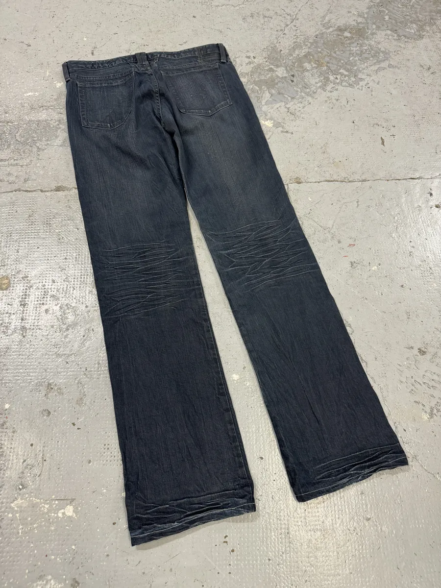 2000s Marithé + François Girbaud Blue Brut Distressed Denim Jeans - Image 6