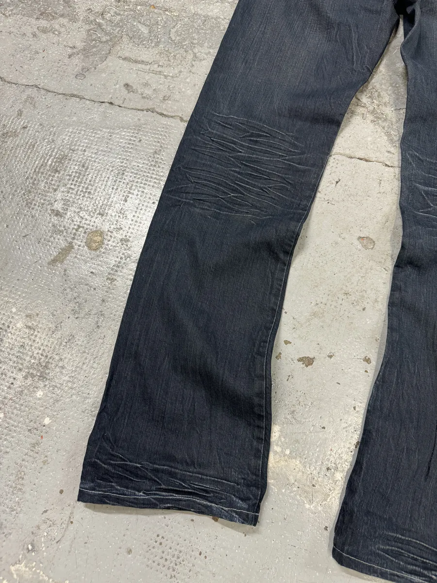 2000s Marithé + François Girbaud Blue Brut Distressed Denim Jeans - Image 7