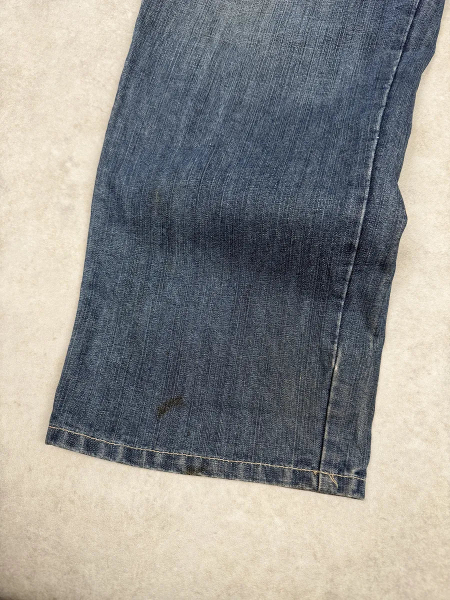 2000s Marithé + François Girbaud Blue Distressed Rebel Denim Jeans - Image 7