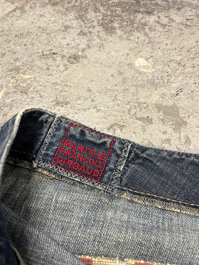2000s Marithé + François Girbaud Blue Faded Denim Jeans - Image 11