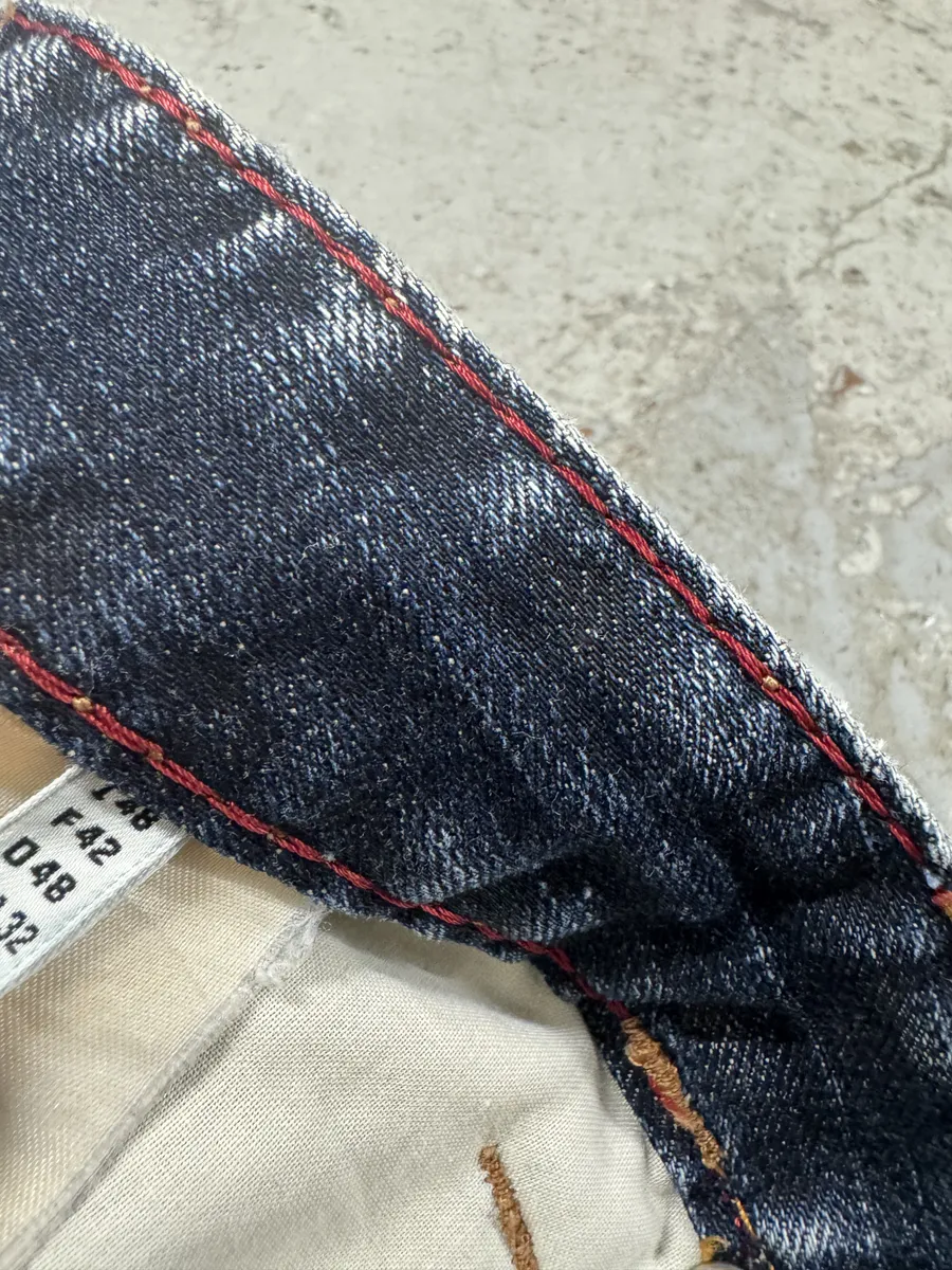 2000s Marithé + François Girbaud Blue Faded Denim Jeans - Image 4