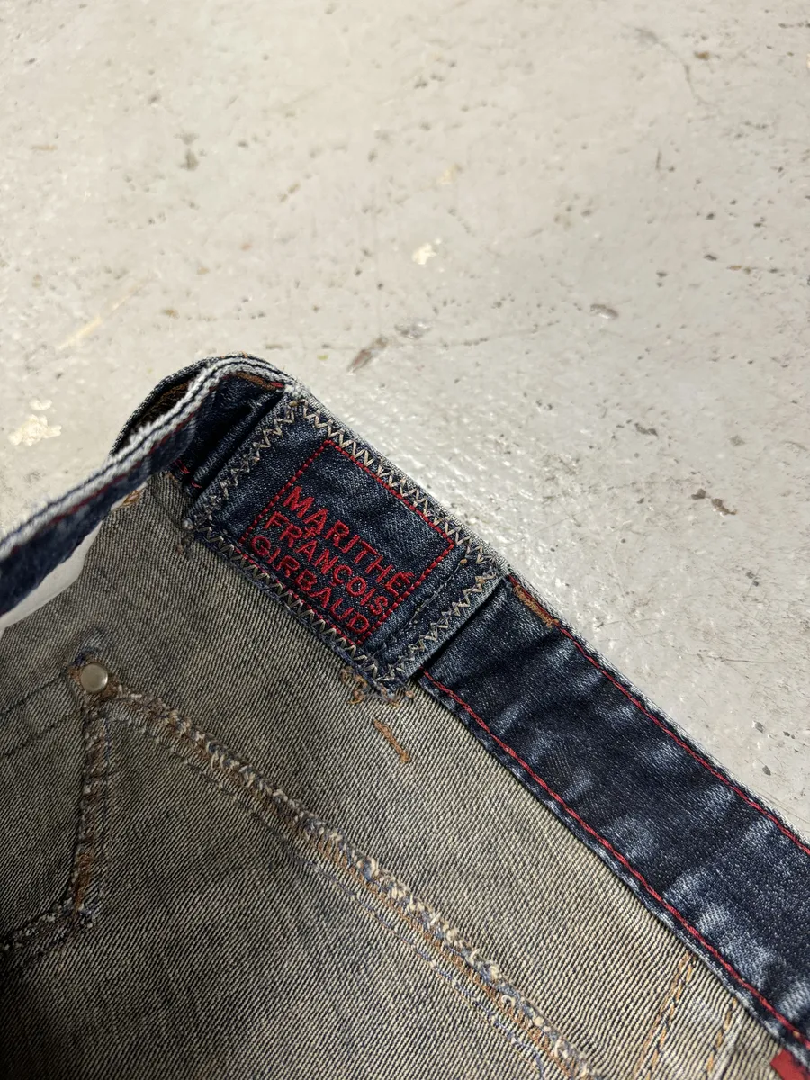 2000s Marithé + François Girbaud Blue Faded Denim Jeans - Image 5