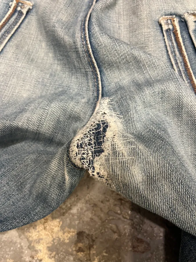 2000s Marithe + Francois Girbaud Blue Faded Jeans - Image 11