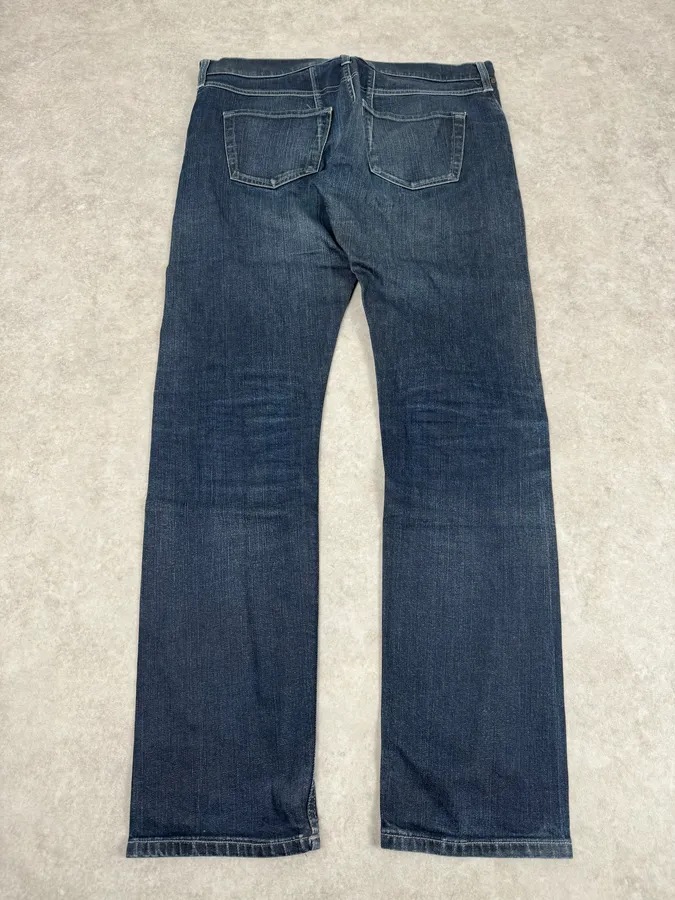 2000s Marithé + François Girbaud Blue Plectriy Slim Denim Jeans - Image 9