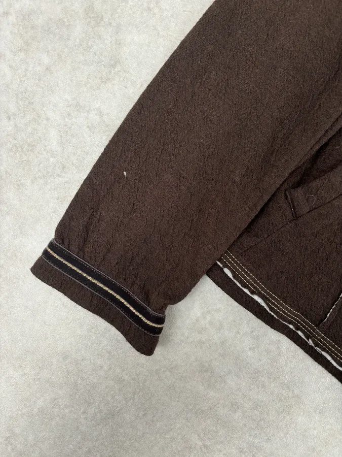 2000s Marithé + François Girbaud Brown Buttoned Cardigan Jacket - Image 9