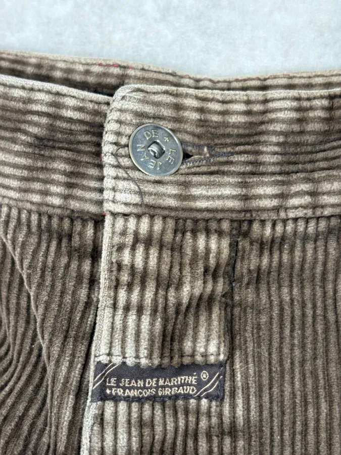 2000s Marithé + François Girbaud Brown Large Velvet Pants - Image 11
