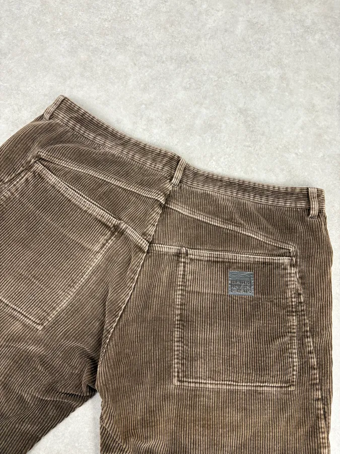 2000s Marithé + François Girbaud Brown Large Velvet Pants - Image 4