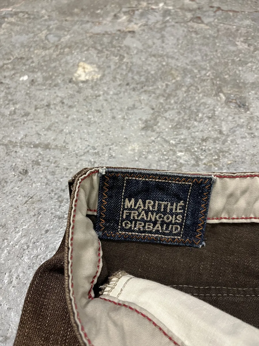 2000s Marithé + François Girbaud Brown Structured Pants - Image 9