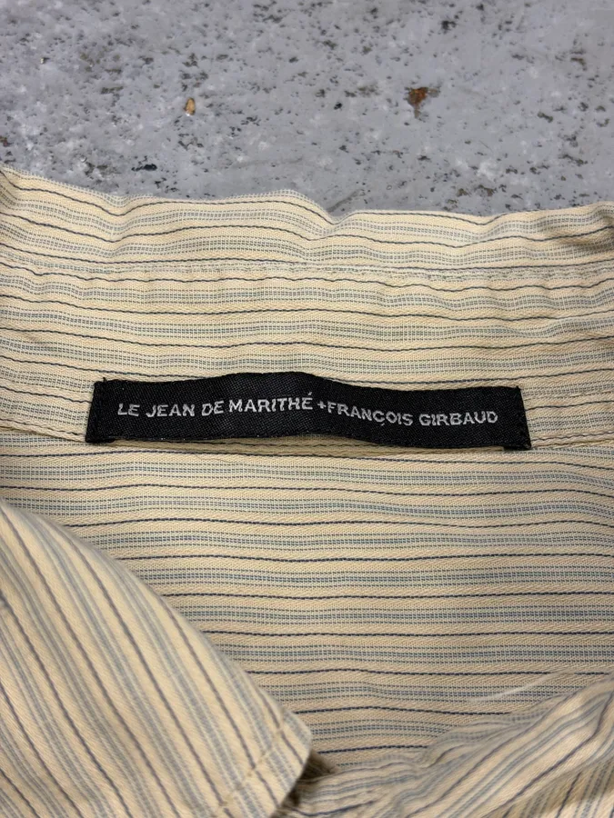 2000s Marithé + François Girbaud Cargo Bondage Beige Shirt - Image 6