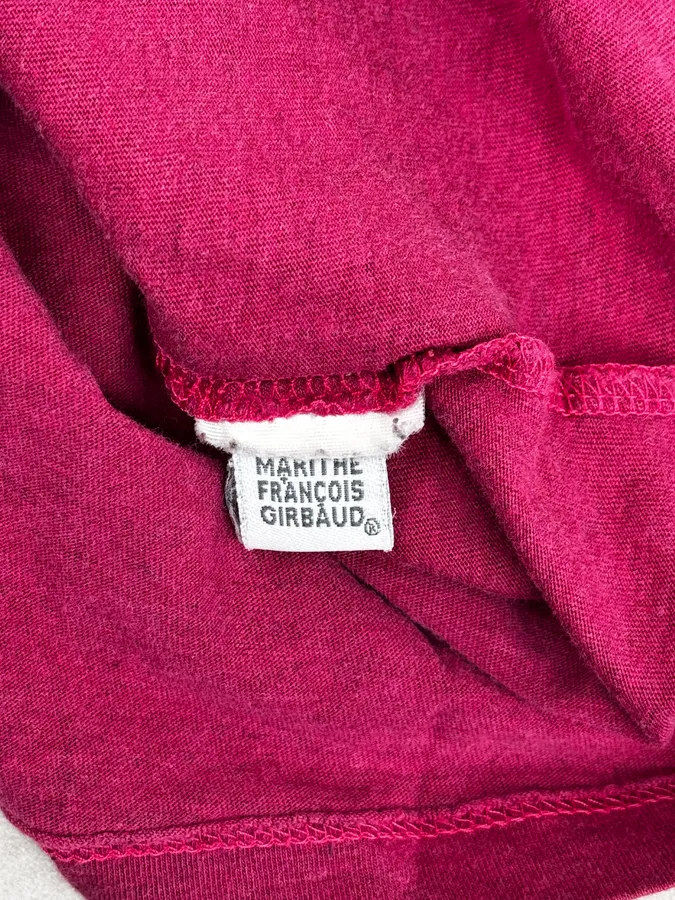2000s Marithé + François Girbaud Classic Pink T-Shirt - Image 10