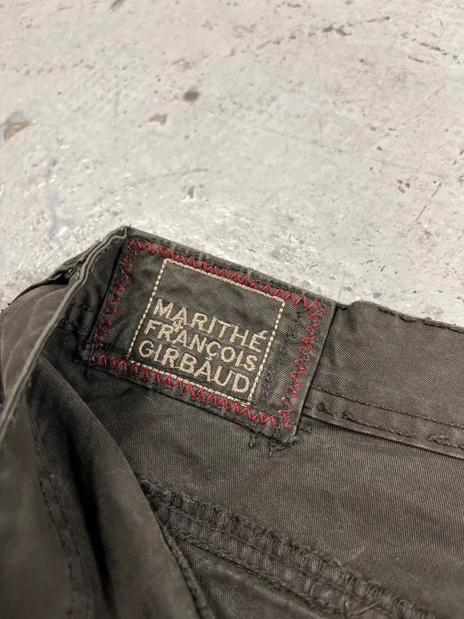 2000s Marithé + François Girbaud Dark Olive Large Cozy Pants - Image 12