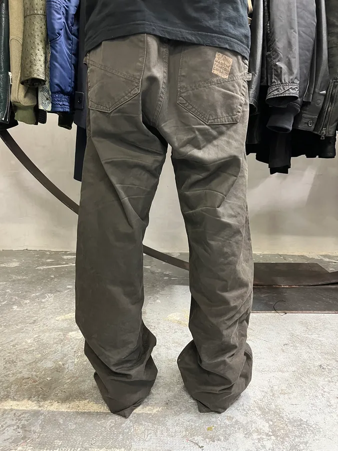 2000s Marithé + François Girbaud Dark Olive Large Cozy Pants - Image 4