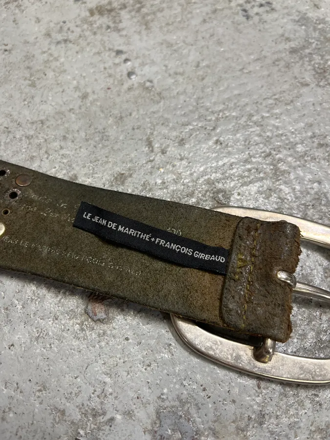 2000s Marithé + François Girbaud Embellished Leather Belt - Image 9