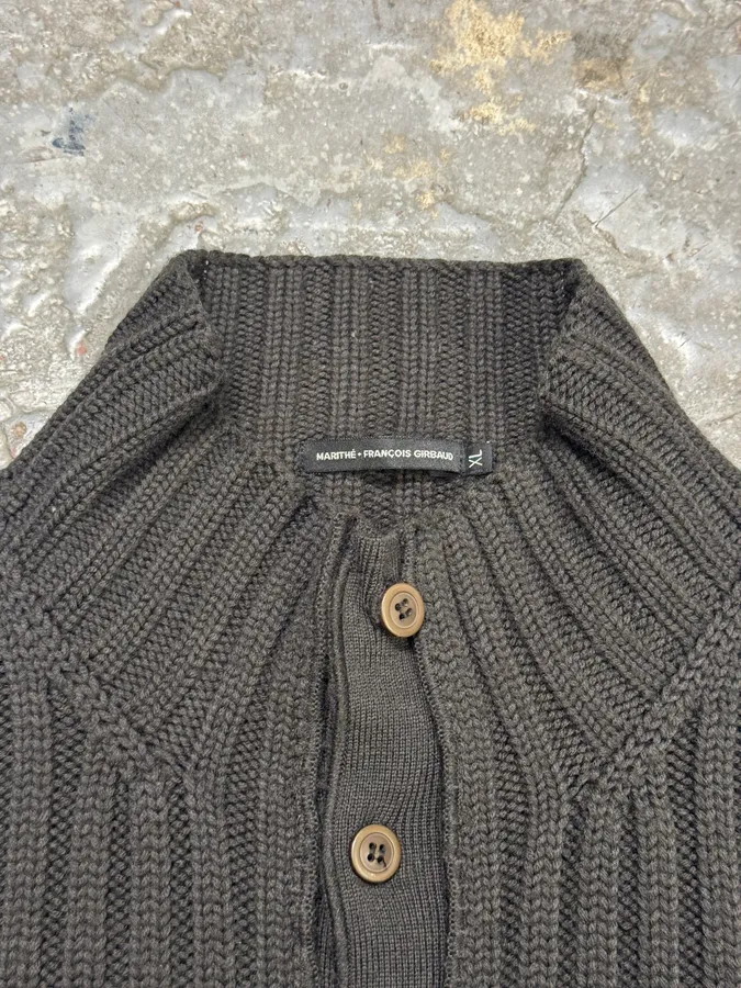 2000s Marithé + François Girbaud Grey Brown Cardigan - Image 6
