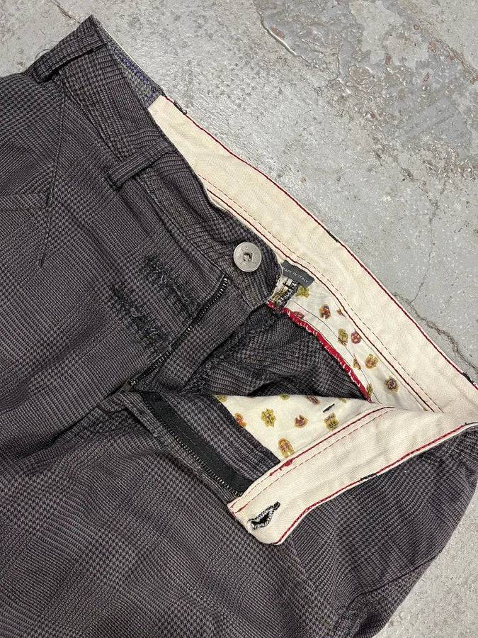 2000s Marithé + François Girbaud Grey Checkered Cozy Pants - Image 7