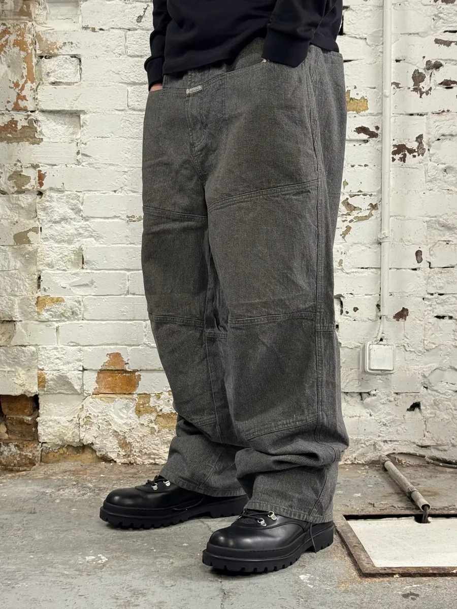 2000s Marithé + François Girbaud Grey Large Cozy Pants - Image 2