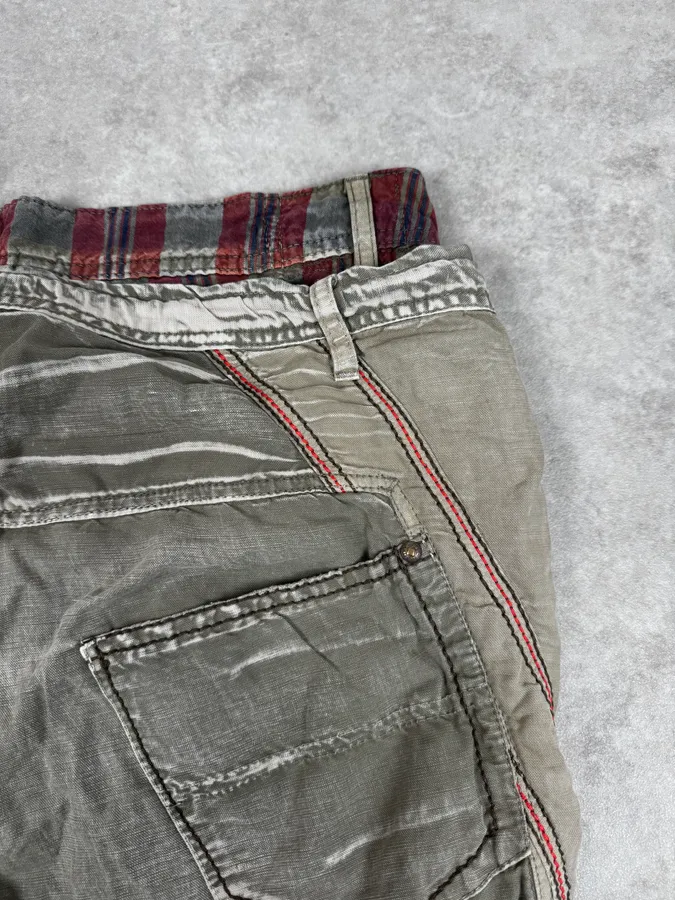 2000s Marithé + François Girbaud Khaki Green Complexed Cozy Pants - Image 6
