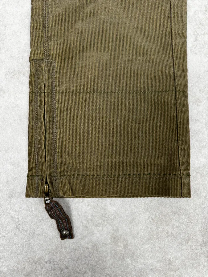 2000s Marithé + François Girbaud Khaki Green Velvet Pants - Image 8