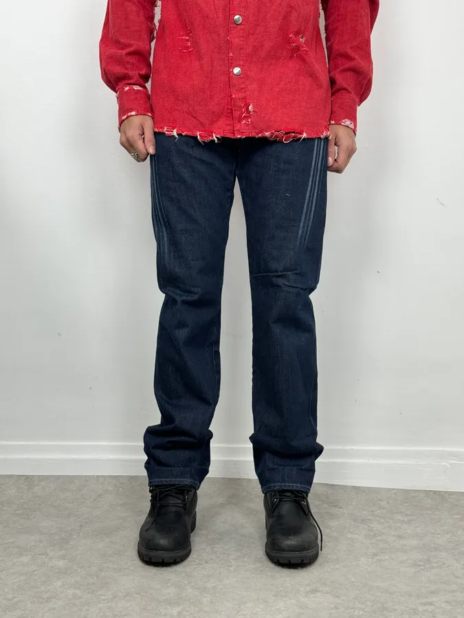2000s Marithé + François Girbaud Large Navy Denim Jeans - Image 2