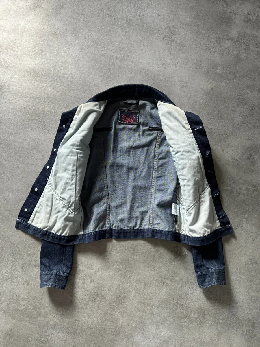 2000s Marithé + François Girbaud Modern Symmetrical Denim Jacket - Image 4