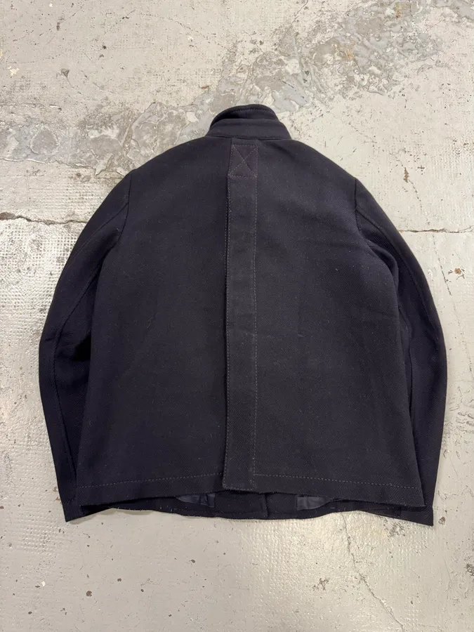 2000s Marithé + François Girbaud Napoleon Navy Wool Jacket - Image 2