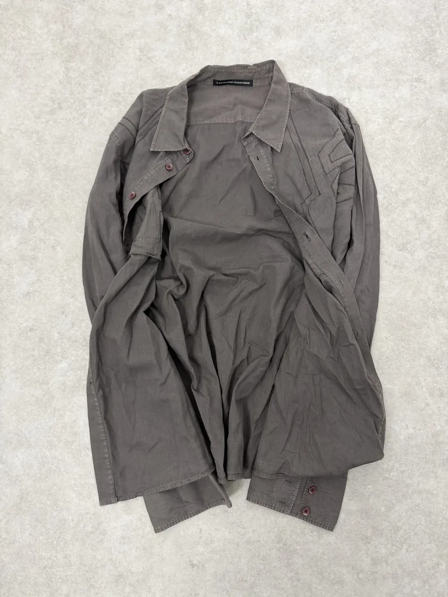 2000s Marithé + François Girbaud Brown Wings Shirt - Image 10
