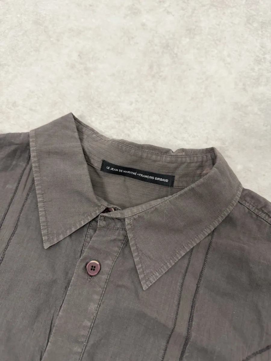 2000s Marithé + François Girbaud Brown Wings Shirt - Image 11
