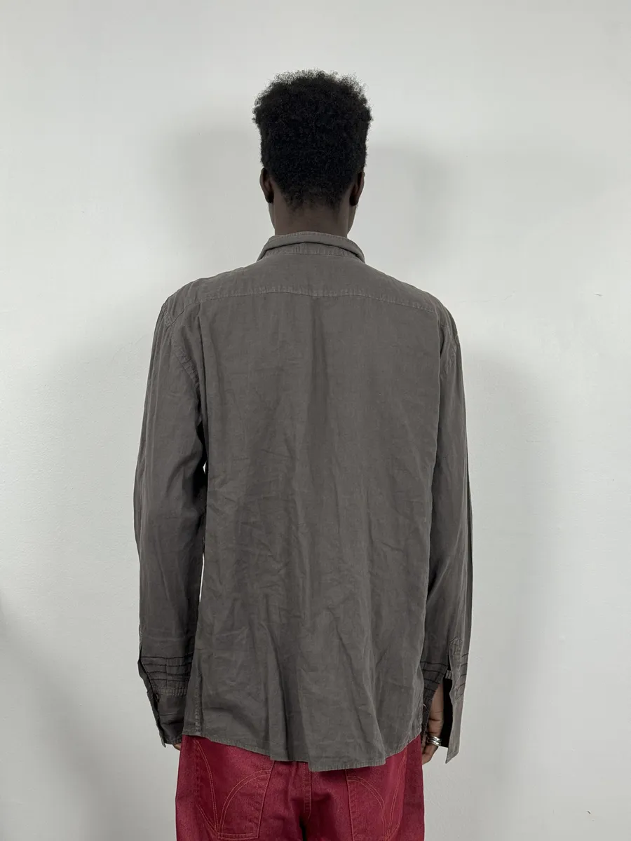2000s Marithé + François Girbaud Brown Wings Shirt - Image 3