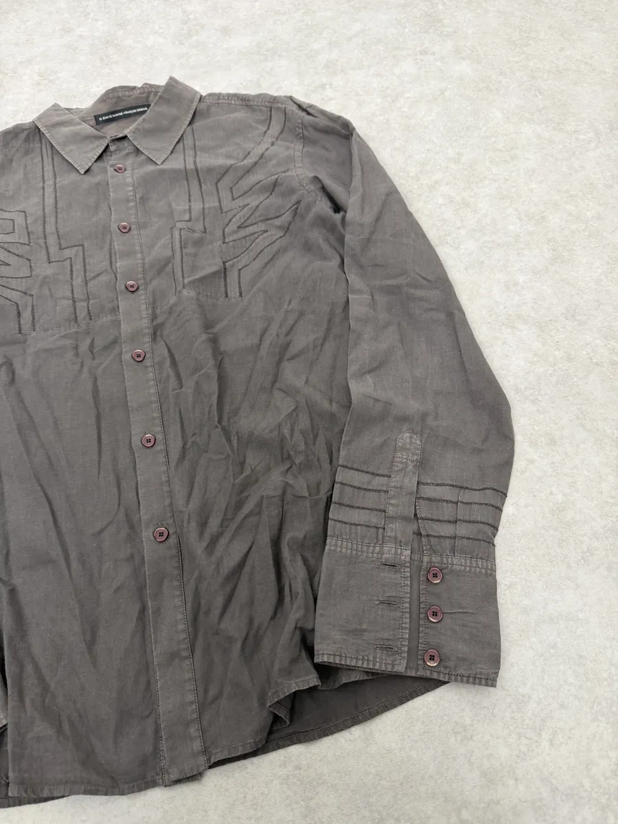 2000s Marithé + François Girbaud Brown Wings Shirt - Image 5