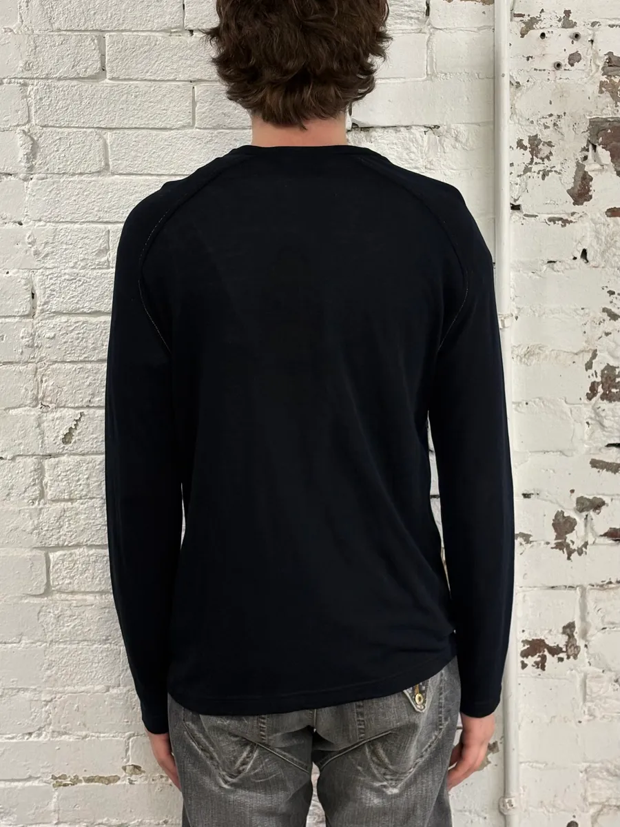 2000s Marithé + François Girbaud Navy Contemporary Sweater - Image 3