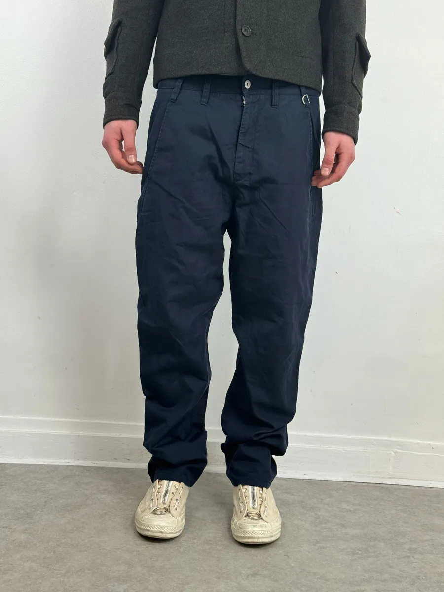 2000s Marithé + François Girbaud Navy Cozy Pants - Image 2
