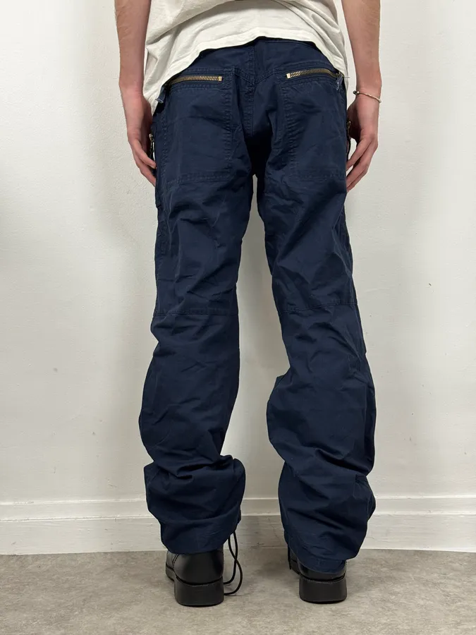 2000s Marithé + François Girbaud Navy Cozy Pants - Image 3