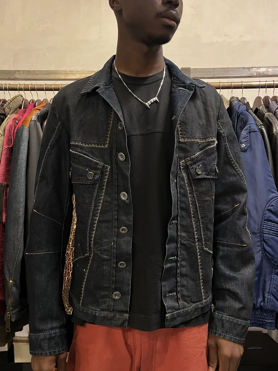 2000s Marithé + François Girbaud Navy Denim Jacket - Image 2