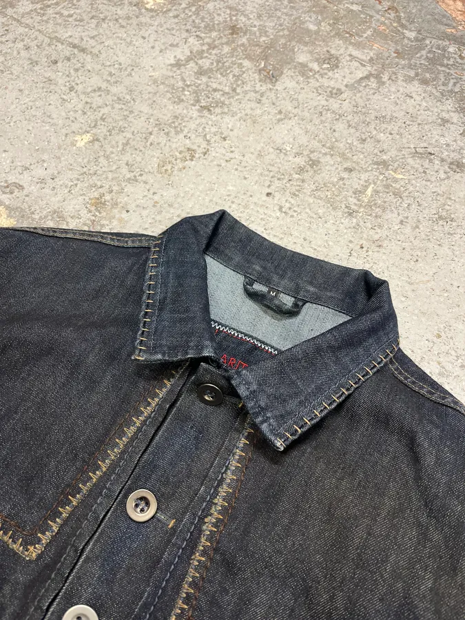 2000s Marithé + François Girbaud Navy Denim Jacket - Image 5