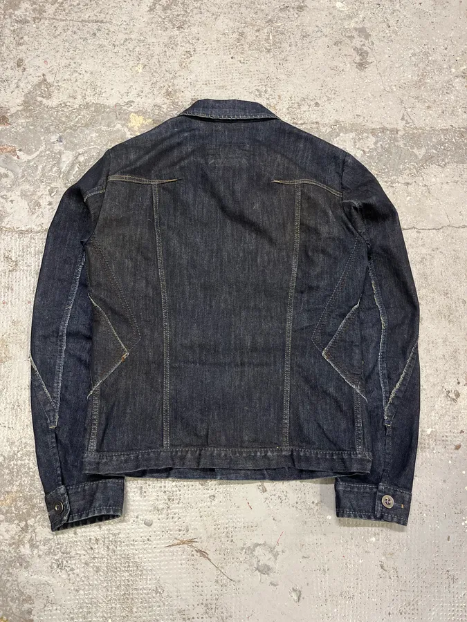 2000s Marithé + François Girbaud Navy Denim Jacket - Image 8