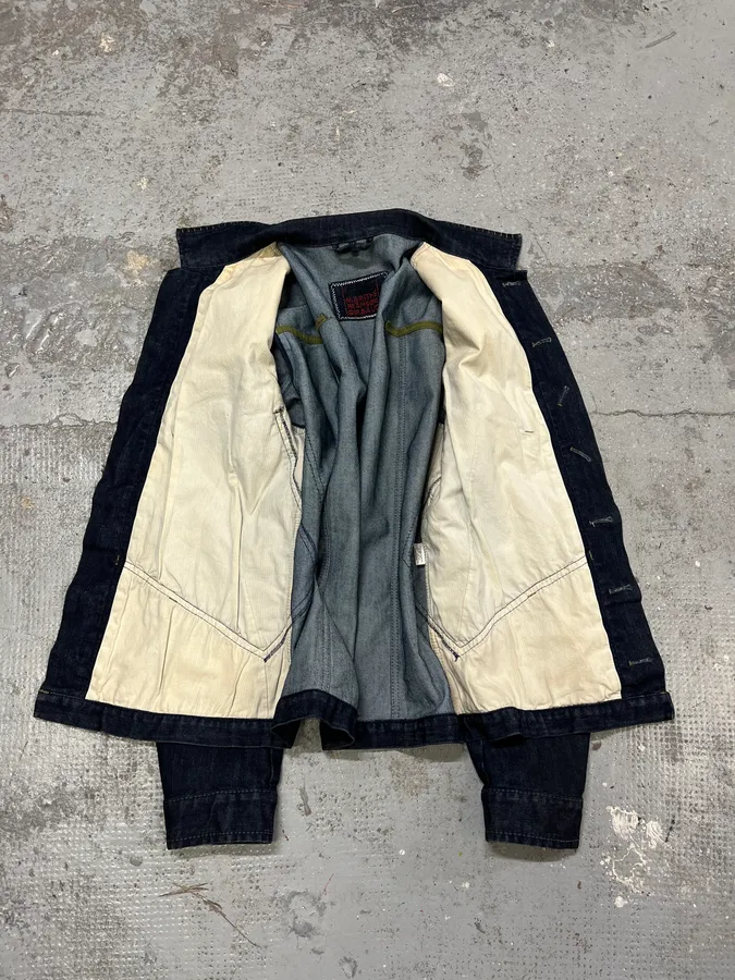 2000s Marithé + François Girbaud Navy Denim Jacket - Image 9