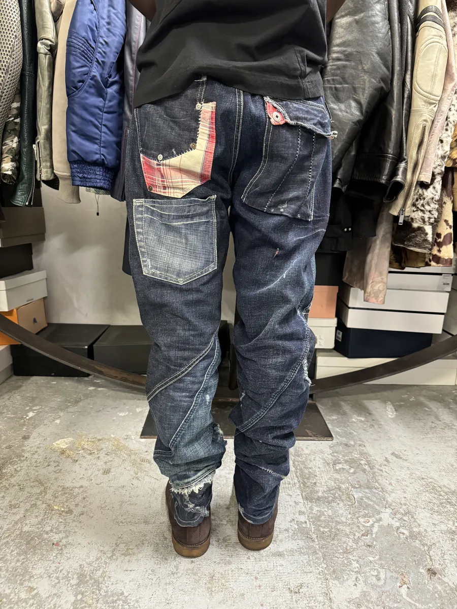 2000s Marithé + François Girbaud Navy Denim Jeans - Image 2