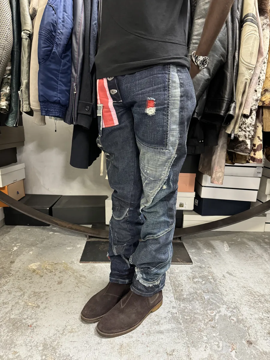 2000s Marithé + François Girbaud Navy Denim Jeans - Image 3
