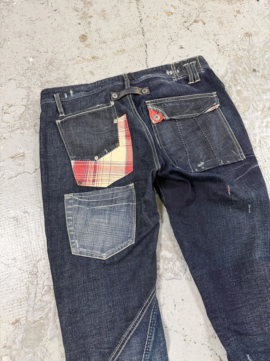 2000s Marithé + François Girbaud Navy Denim Jeans - Image 5