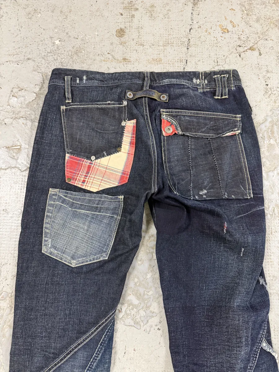 2000s Marithé + François Girbaud Navy Denim Jeans - Image 6