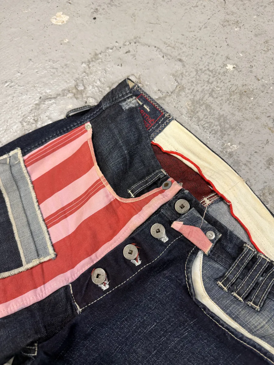 2000s Marithé + François Girbaud Navy Denim Jeans - Image 9