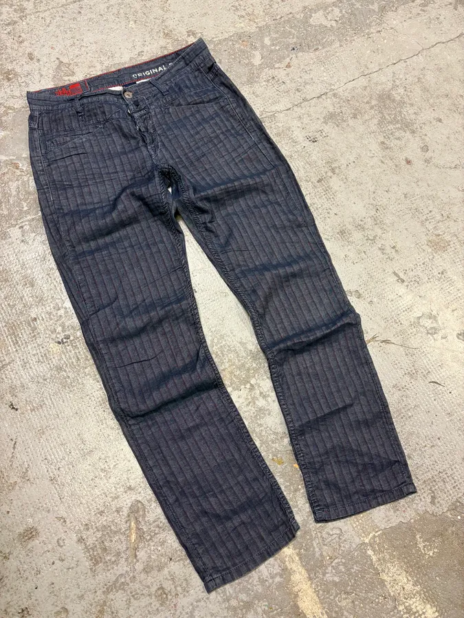 2000s Marithé + François Girbaud Navy Lined Pants - Image 5