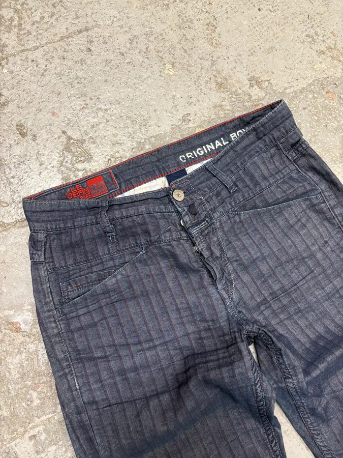 2000s Marithé + François Girbaud Navy Lined Pants - Image 6