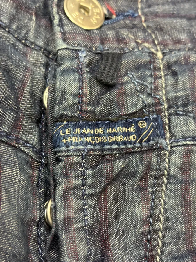 2000s Marithé + François Girbaud Navy Lined Pants - Image 8