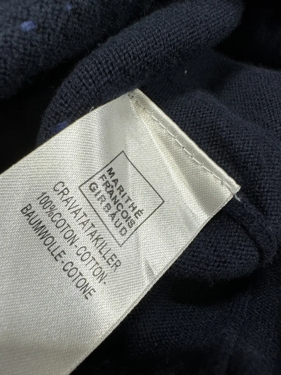 2000s Marithé + François Girbaud Navy Relief Sweater - Image 5