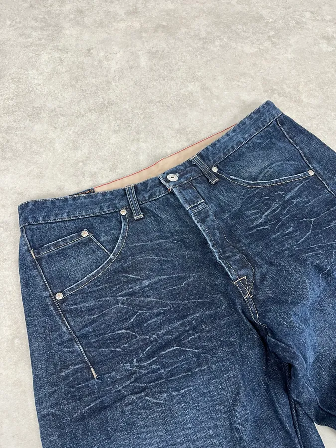 2000s Marithé + François Girbaud Navy Revel Denim Jeans - Image 5