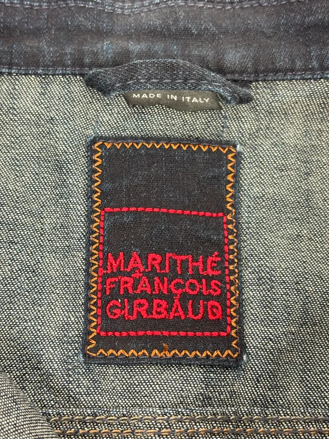 2000s Marithé + François Girbaud Navy Signature Brut Denim Jacket - Image 10