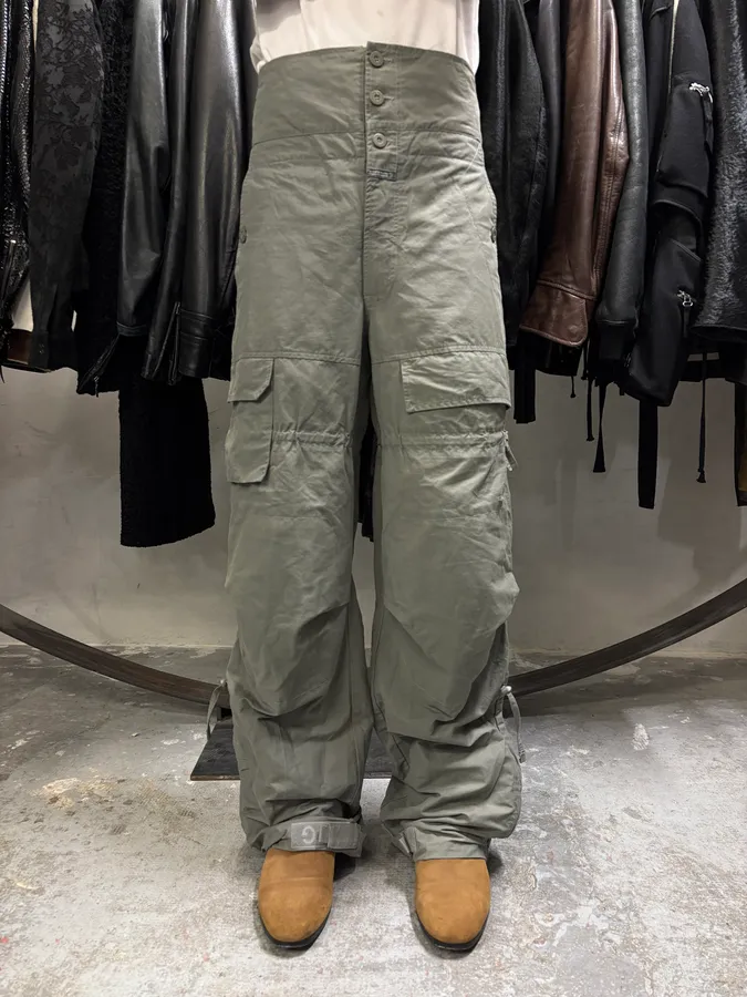 2000s Marithé + François Girbaud Olive Cargo Tactical Pants