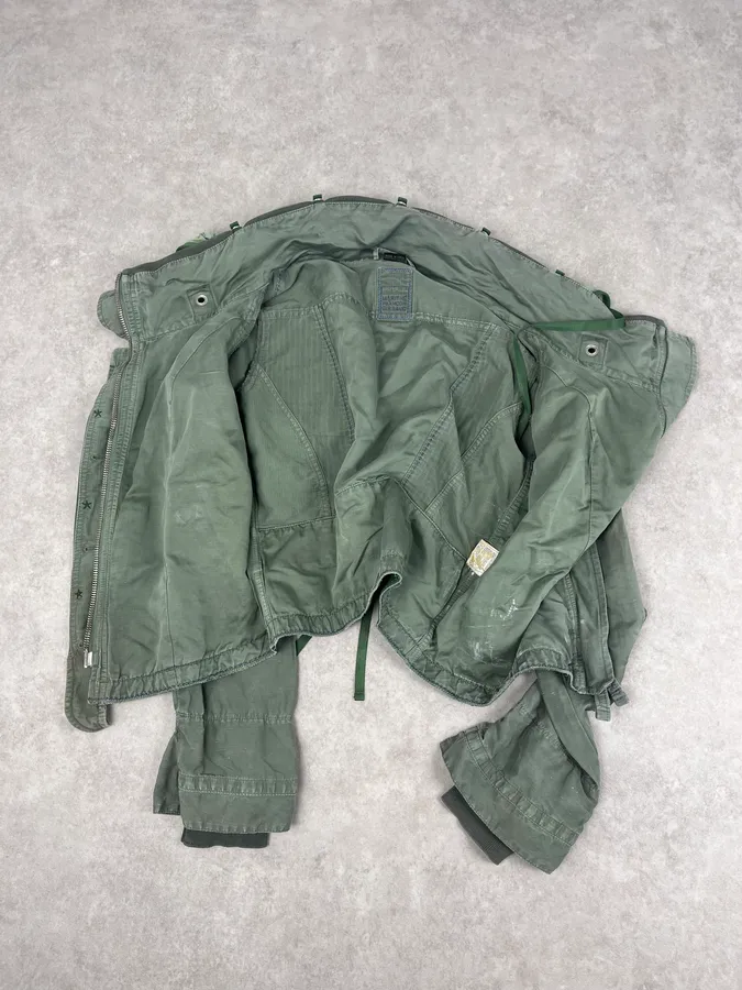 2000s Marithé + François Girbaud Olive Flowers Bondage Jacket - Image 8
